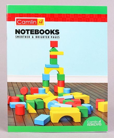 Camlin Small Unruled Notebook Buliding Bricks Print - 164 Pages