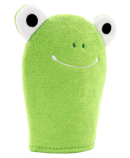 Babyhug Froggy Design Bath Glove - Green