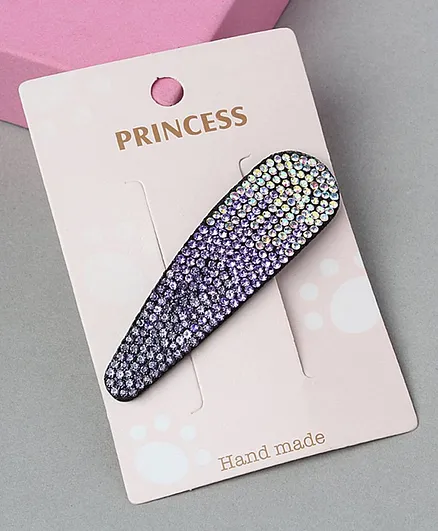 TMW Kids Shaded Rhinestone Embellished Hair Slider Clip - Violet