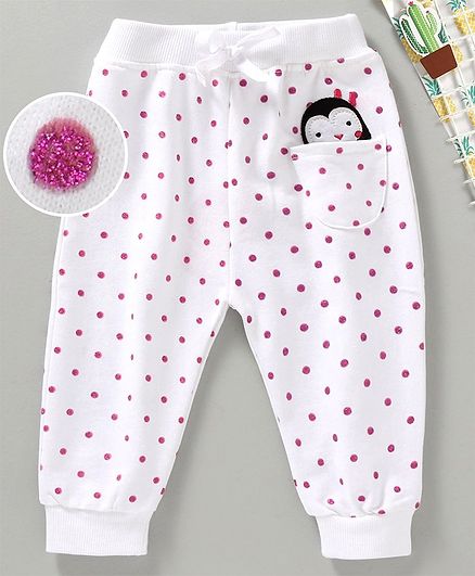 Babyhug Full Length Lounge Pant - White