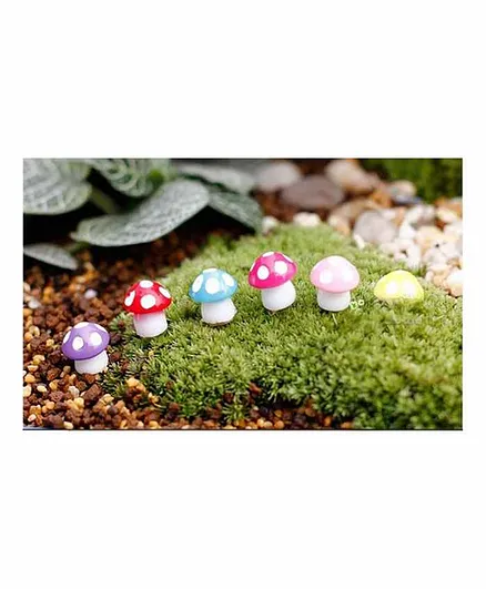 Skylofts Miniature Mushroom Garden Decor Toys Pack of 50 - Multicolor