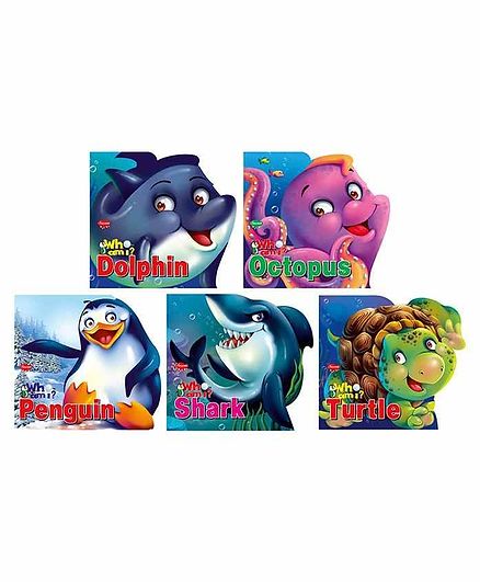 Sawan Who Am I Die Cut Shape Board Water Animal Books Pack of 5 - English