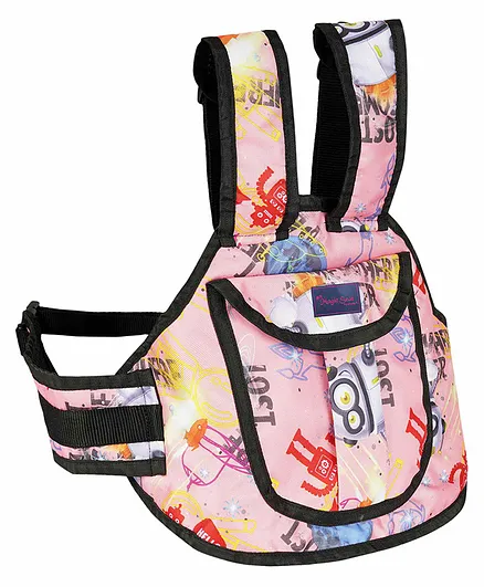 Magic Seat 2 Wheeler Kids Safety Belt Multi Print - Pink
