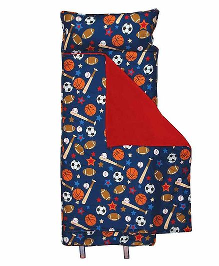 Stephen Joseph Bedding Set with Attached Pillow and Blanket Multiprint - Blue Red