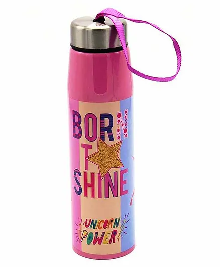 FunBlast Double Wall Insulated Stainless Steel Water Bottle Pink - 500 ml