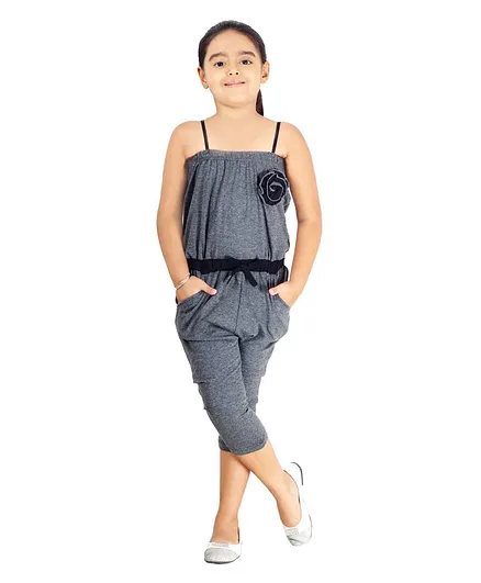 Naughty Ninos Sleeveless Solid Jumpsuit - Grey