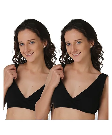 Morph Maternity Pack Of 2 Sleep Nursing Bras - Black
