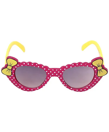 Glucksman UV Protection Polka Dot Print Sunglasses - Dark Pink