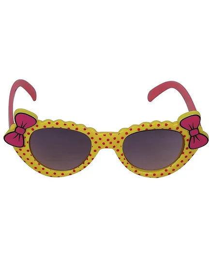 Glucksman UV Protection Polka Dot Print Sunglasses - Yellow