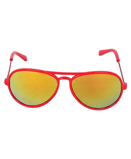 Glucksman Tinted Aviator Sunglasses - Red