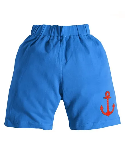 Soft Touche Anchor Patch Shorts - Blue