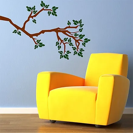 Chipakk Wall Decal Leafy Branch 1 Green - Small