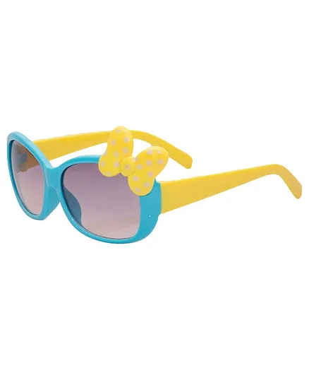 Kidofash Polka Dots Bow Detailed UV Protected Sunglasses - Blue
