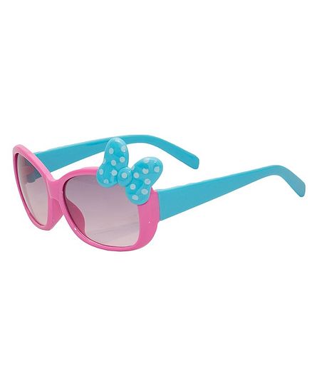 Kidofash Polka Dots Bow Detailed UV Protected Sunglasses - Pink