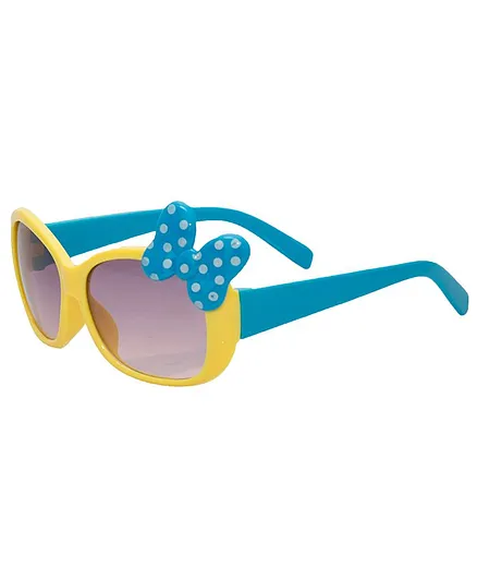 Kidofash Polka Dots Bow Detailed UV Protected Sunglasses - Yellow