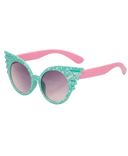 Kidofash Star Print Detailing UV Protected Sunglasses - Green