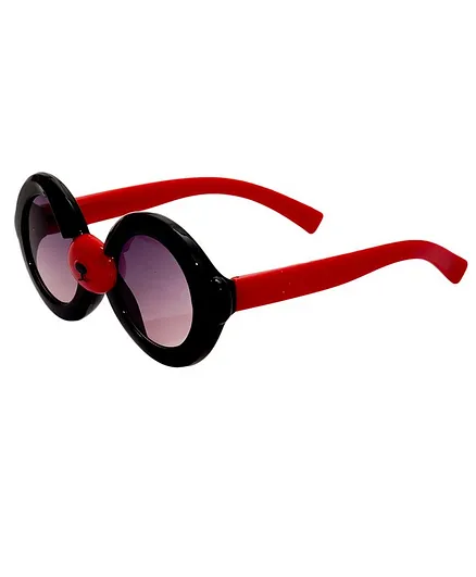 Kidofash Round Frame Detailing UV Protected Sunglasses - Black