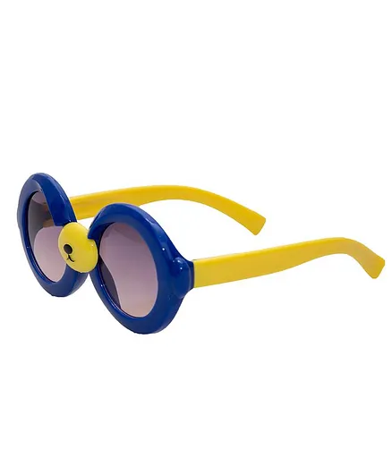 Kidofash Round Frame Detailing UV Protected Sunglasses - Dark Blue