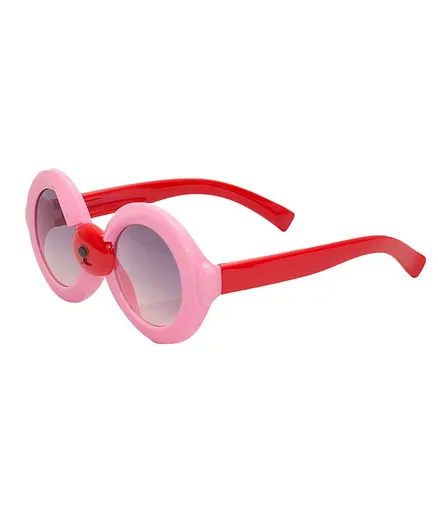 Kidofash Round Frame Detailing UV Protected Sunglasses - Baby Pink