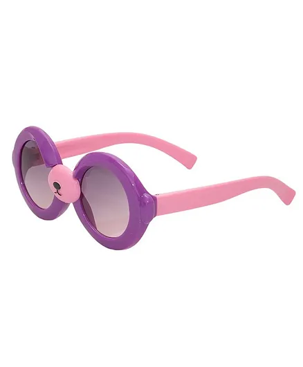 Kidofash Round Frame Detailing UV Protected Sunglasses - Purple