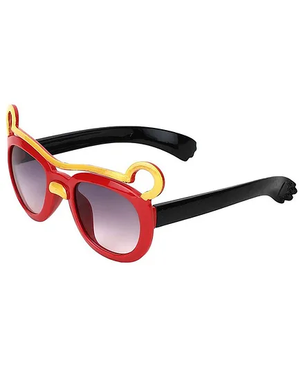 Kidofash Cartoon Ear Applique UV Protected Sunglasses - Red