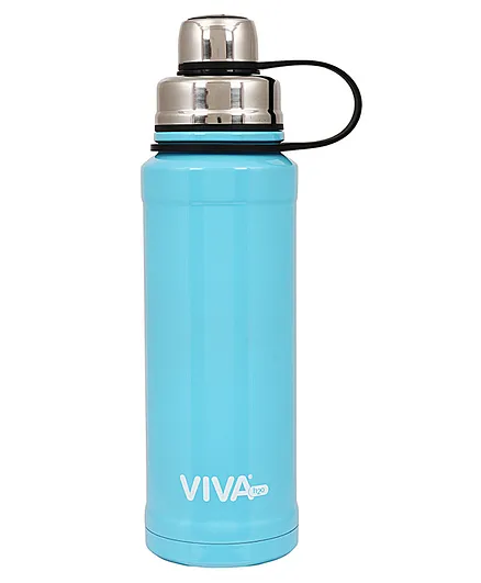 Viva h2o Double Wall Vacuum Insulated Stainless Steel Sipper Bottle Blue - 600 ml