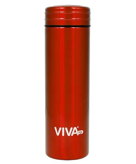 Viva h2o Double Wall Vacuum Insulated Stainless Steel Water Bottle Red - 200 ml