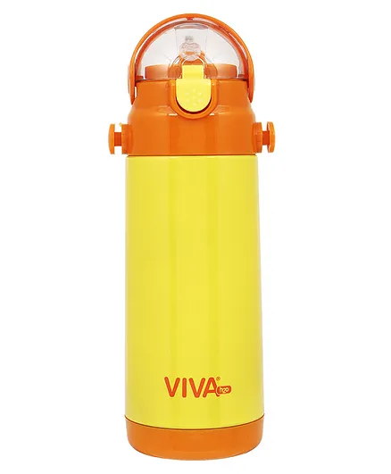 Viva h2o Double Wall Vacuum Insulated Stainless Steel Sipper Bottle Yellow - 350 ml