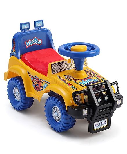 Racing Jeep Ride On - Yellow Blue