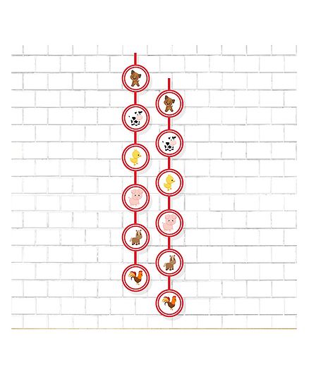 Untumble Farm Theme Wall Danglers Red - Pack of 2