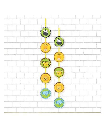 Untumble Jungle Theme Wall Danglers Yellow - Pack of 2