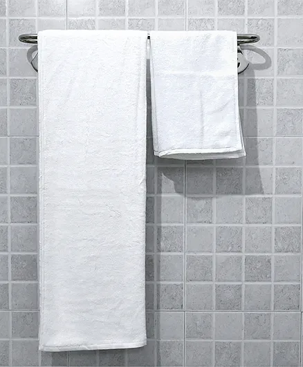 Mom's Home Organic Cotton Bath & Hand Towel Set of 3 - Blue