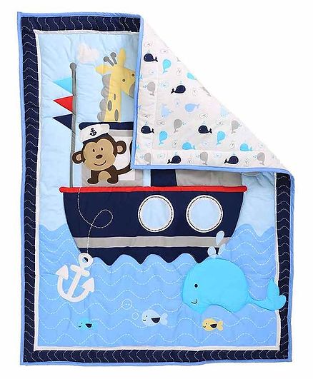 The Mom Store Cotton Baby Comforter Animal Patch - Multicolor