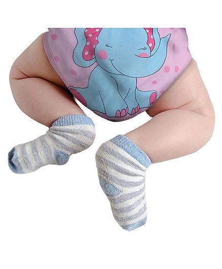 Polka Tots Reusable Cloth Diapers with Bamboo Insert Elephant Print - Blue Pink