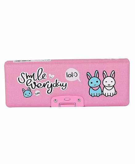 Webby Bunny Printed Pencil Box - Pink