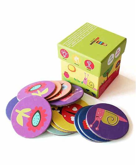 Shumee Flowers & Bugs Memory Card Game Multicolor Set of 1 - 18 Pieces