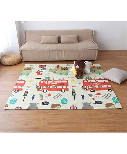 XPE Waterproof Folding Mat Kitty Print - Multicolor