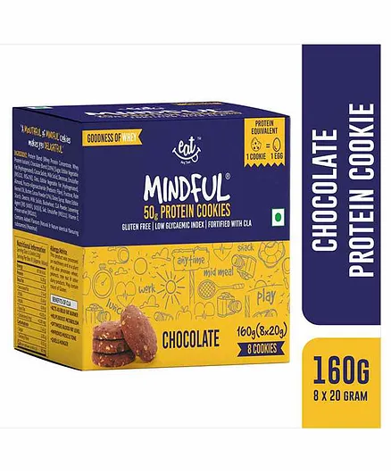 Eat Anytime Gluten Free Chocolate Protein Cookies Pack of 8 - 160 grams Total
