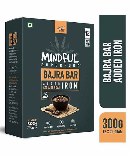 EAT Anytime Mindful Bajra Millet Snack Bars Pack of 12 - 25 grams each