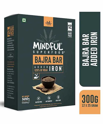 EAT Anytime Mindful Bajra Millet Snack Bars Pack of 12 - 25 grams each
