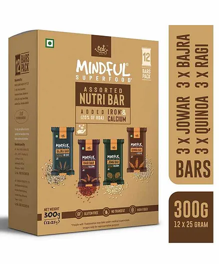 Eat Anytime Mixed Millet Granola Energy Bars Pack of 12 - 300 g