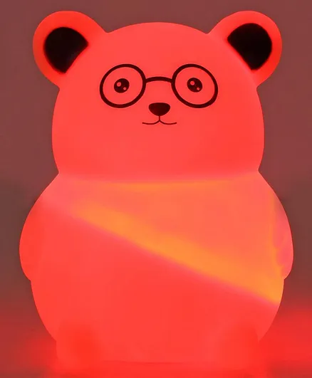 Teddy Shaped LED Night Lamp - Peach
