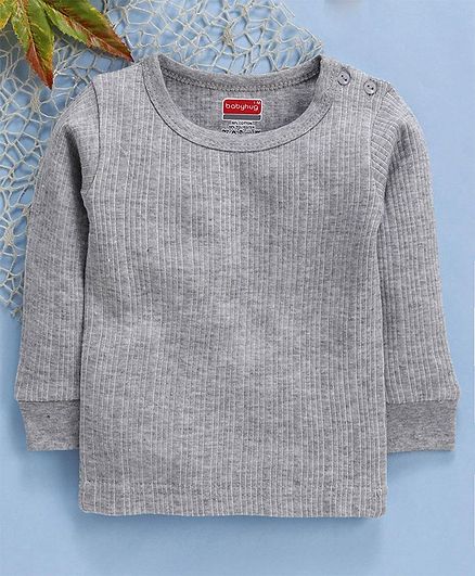 Babyhug Full Sleeves Thermal Vest - Grey