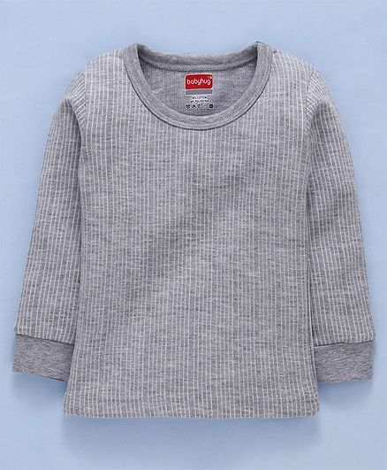 Babyhug Full Sleeves Thermal Vest - Grey