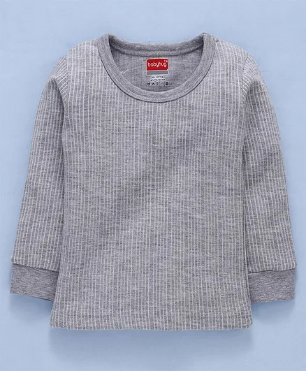 Babyhug Full Sleeves Thermal Vest - Grey