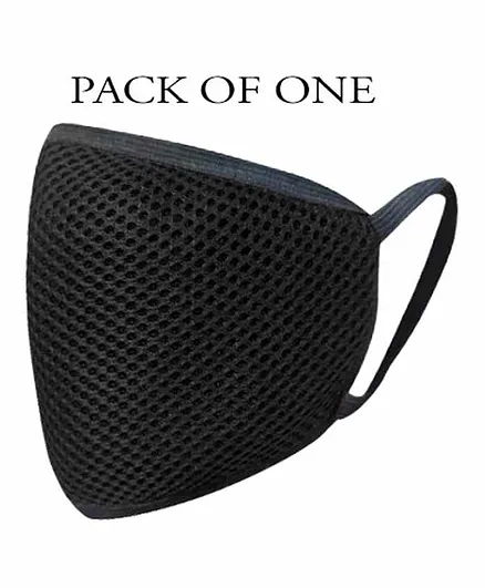 Reusable Face Protection Mask Pack of 1 - Black