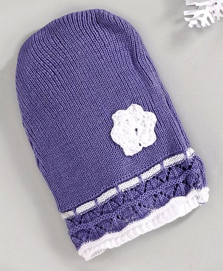 Babyhug Woolen Cap - Purple
