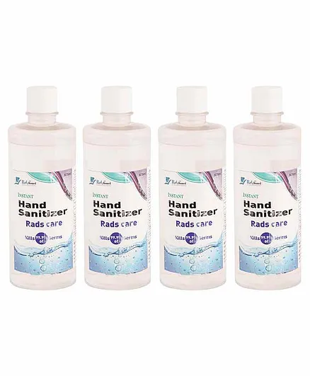 Yellowbee Rads Care Alcohol Based Instant Hand Sanitizer Pack of 4 - 500 ml Each