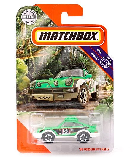 Match Box 85 Porsche 911 Die Cast Free Wheel Car - Green