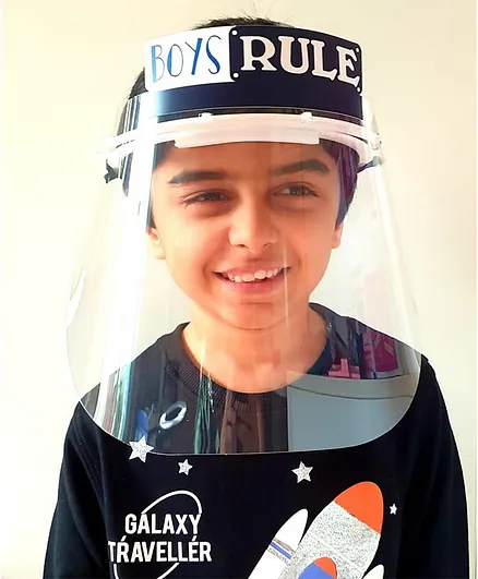 Soul Fairy Boys Rule Elastic Face Shield - White